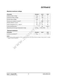 ZXTP5401ZTA Datasheet Page 2