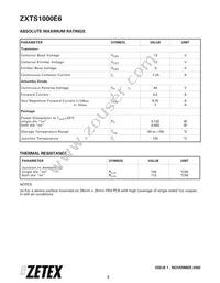 ZXTS1000E6TA Datasheet Page 2